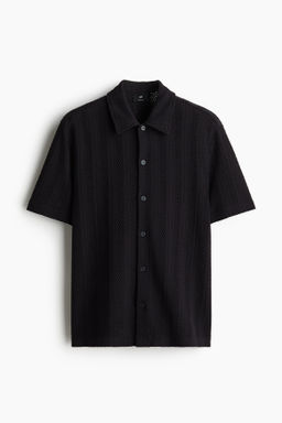 Camisa en punto jacquard Regular Fit