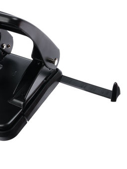 Дырокол металлический, 40 листов, с линейкой, чёрный