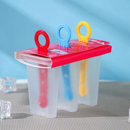 Цена за 2 шт. Форма для мороженого Доляна Симпл, 11?11?6.5 см, 3 ячейки, прозрачная  фото 3