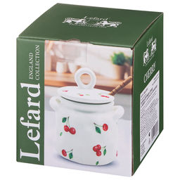 БАНКА ДЛЯ МЕДА LEFARD CHERRY 11,5*10,5*1,*5 СМ 450 МЛ  фото 2