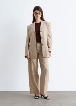 Pantalones sastre de lino - H&m фото 4