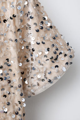 LONG SEQUIN AND VELVET JUMPSUIT - Zara фото 3