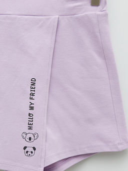 Beli Lastikli Bask?l? K?z ?ocuk ?ort Etek - Waikiki фото 3