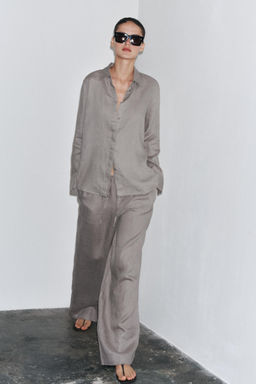 ZW COLLECTION 100% LINEN SHIRT - Zara фото 23
