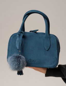 Замшевая сумка Polly DBR 31348 синий туман  фото 2