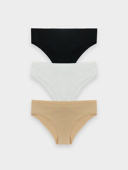 Трусики слипы Mark Formelle бежевый хлопок с эластаном набор 3 шт  фото 8