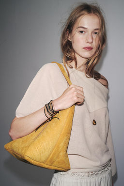 BRAIDED SPLIT SUEDE BAG - Zara фото 2
