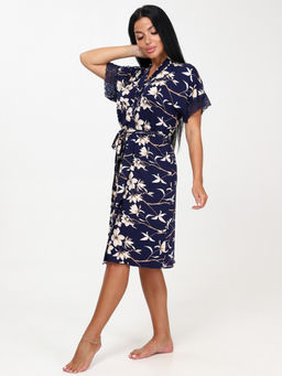 95-Х ХАЛАТ ЖЕНСКИЙ (Нарцисс на синем) - А-дина фото 5