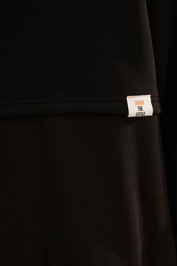 TRENDYOL MAN Limited Edition Tas Oversize/Genis Kesim Etiketli Ici Polar/S?cak Tutan Sweatshirt TMNAW24SW00228 - Trendyolmilla фото 16