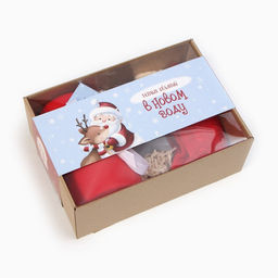 Новогодний подарочный набор «Тёплых объятий» плед и аксессуары