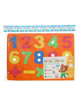 Коврик-пазл «Яркие цифры», цвета МИКС