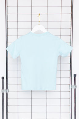 Bebe Mavi Erkek Cocuk %100 Pamuk Slogan Desenli Regular Kal?p K?sa Kol Orme T-Shirt TKDSS24TS00012 - Trendyolmilla фото 4