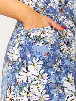 Халат женский кулирка на молнии МОДНИЦА ГОЛУБОЙ - Домтрик фото 3