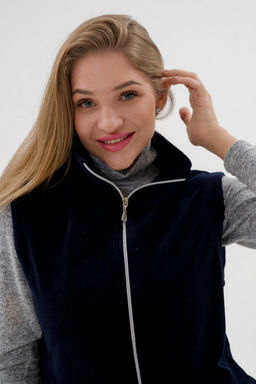 Жилет женский из велюра синий макс - Амадэль фото 25