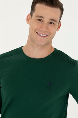 U. S. Polo Assn Мужской зеленый базовый свитер - U.s. polo assn фото 2