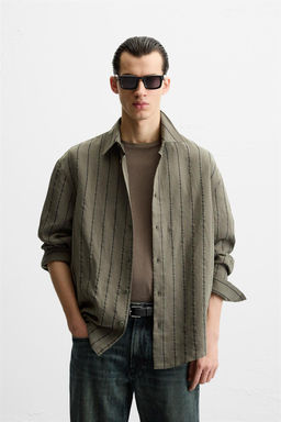 STRIPED FLOWING SHIRT - Zara фото 12