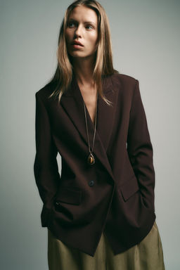 BLAZER CRUZADA OVERSIZE / Marr?n - Zara фото 3