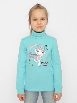 CRB wear/CWKG 63272-40-331 Водолазка для девочки,бирюзовый/Ex.Cherubino