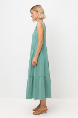 ЕВТ 5033/малахитовый зеленый сарафан жен