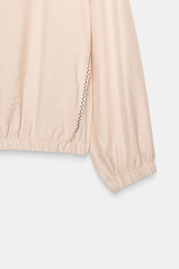 CONTRASTING SEAM BALLOON TOP - Zara фото 8