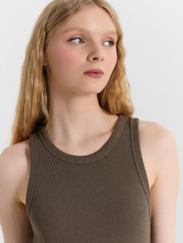 Платье женское коричневое - Mark formelle фото 3