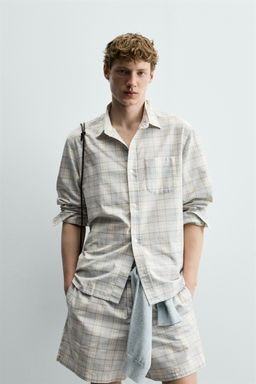 CAMISA REGULAR FIT CUADROS / Celeste - Zara фото 2