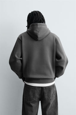 SUDADERA CAPUCHA HEAVYWEIGHT B?SICA / Antracita oscuro - Zara фото 3