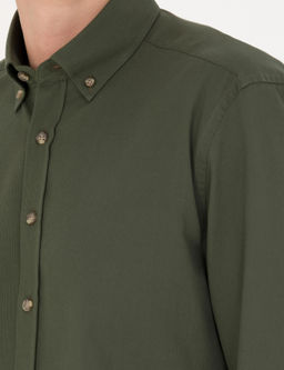 Haki Regular Fit Uzun Kollu G_mlek - Pierre cardin фото 7