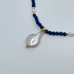 Колье из Лазурита с Жемчугом