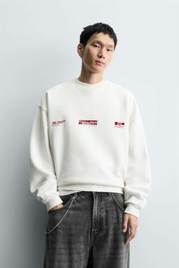 PRINTED SLOGAN SWEATSHIRT
