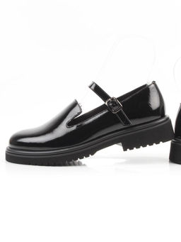 06-DLG05-2 BLACK Туфли женские (натуральная кожа)