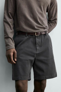 BERMUDA CHINO REGULAR FIT / Gris azul - Zara фото 5