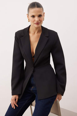 Siyah Blazer Ceket TWOAW26BC00067 - Trendyolmilla фото 2