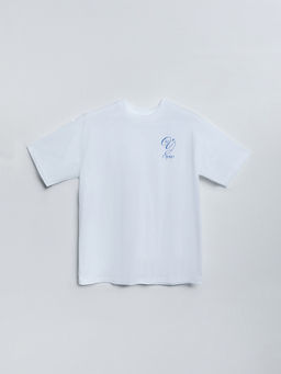 Футболка оверсайз женская белая - Mark formelle фото 4