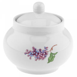 Сахарница фарфоровая Сирень 500мл, д12см, h9см, форма Рубин (Россия) - Домашняя мода фото 2