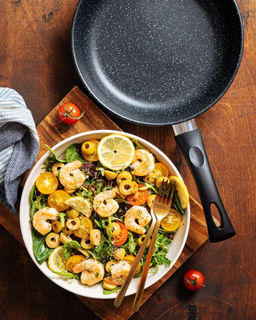 Сковорода 24 Каменная Черный гранит н/р арт.18124, НЕВА