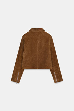 100% LEATHER SHORT JACKET - Zara фото 14
