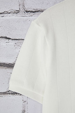 TRENDYOL MAN Beyaz Regular/Normal Kesim Bisiklet Yaka Pamuklu Basic T-Shirt TMNSS25TS00062 - Trendyolmilla фото 4