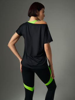 Футболка свободного силуэта на одно плечо - NEVERLATE фото 2