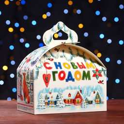 Цена за 5 шт. Подарочная коробка Куница , Сундучок 18,5 х 12,5 х 16,5 см