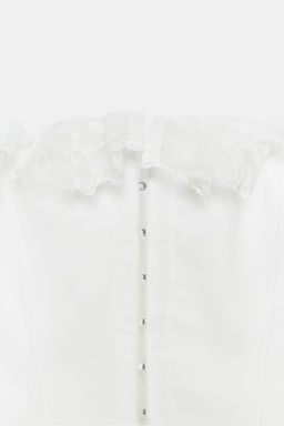 TOP CORSETERO ENCAJE / Blanco