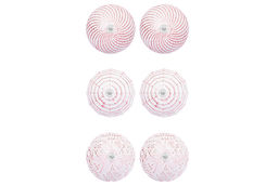 Набор 6 новогодних шаров 9,5*9,5 см Винтаж розовый с эффектом старины - Elan gallery фото 5