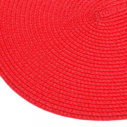 Салфетка под горячее (термосалфетка) Овальная 45х30см, ПВХ, цвет - красный (Китай) - Домашняя мода фото 3