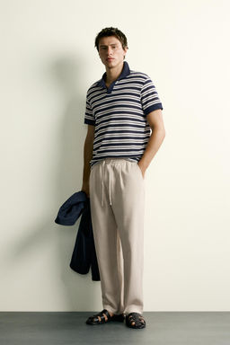 PANTAL?N RELAXED FIT 100% LYOCELL / Beige
