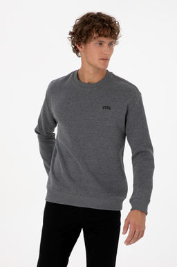 Erkek Antrasit Melanj Basic Sweatshirt - U.s. polo assn фото 3