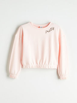 Bisiklet Yaka K?z ?ocuk Sweatshirt