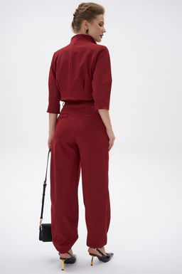 Короткий пиджак Джуди (бордовый) - Эльза фото 24