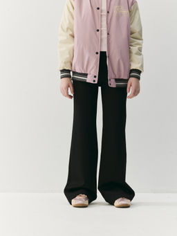 Брюки клеш Уголь облегченные 7+ - Bungly фото 3