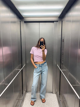 CROPPED STRETCH T-SHIRT - Zara фото 14