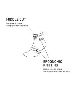 Носки средние JOGEL ESSENTIAL Mid Cushioned Socks, черный  фото 10